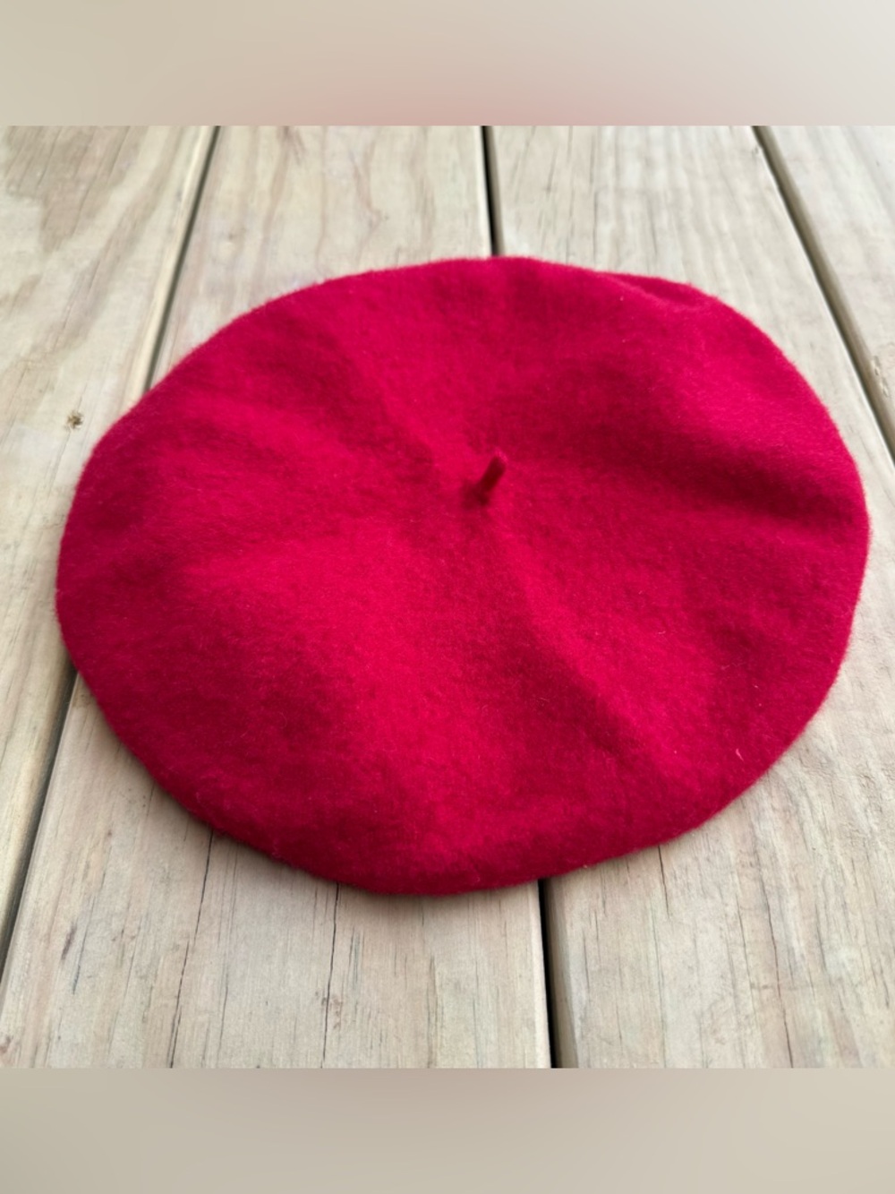 Vintage ARIS Scarlet Red Wool Beret Hat